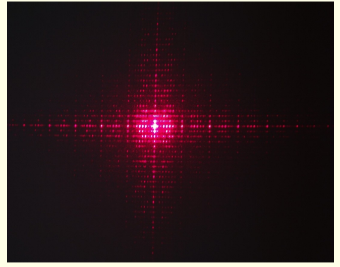 <p>what does each diffraction spot in a pattern correspond to?</p>