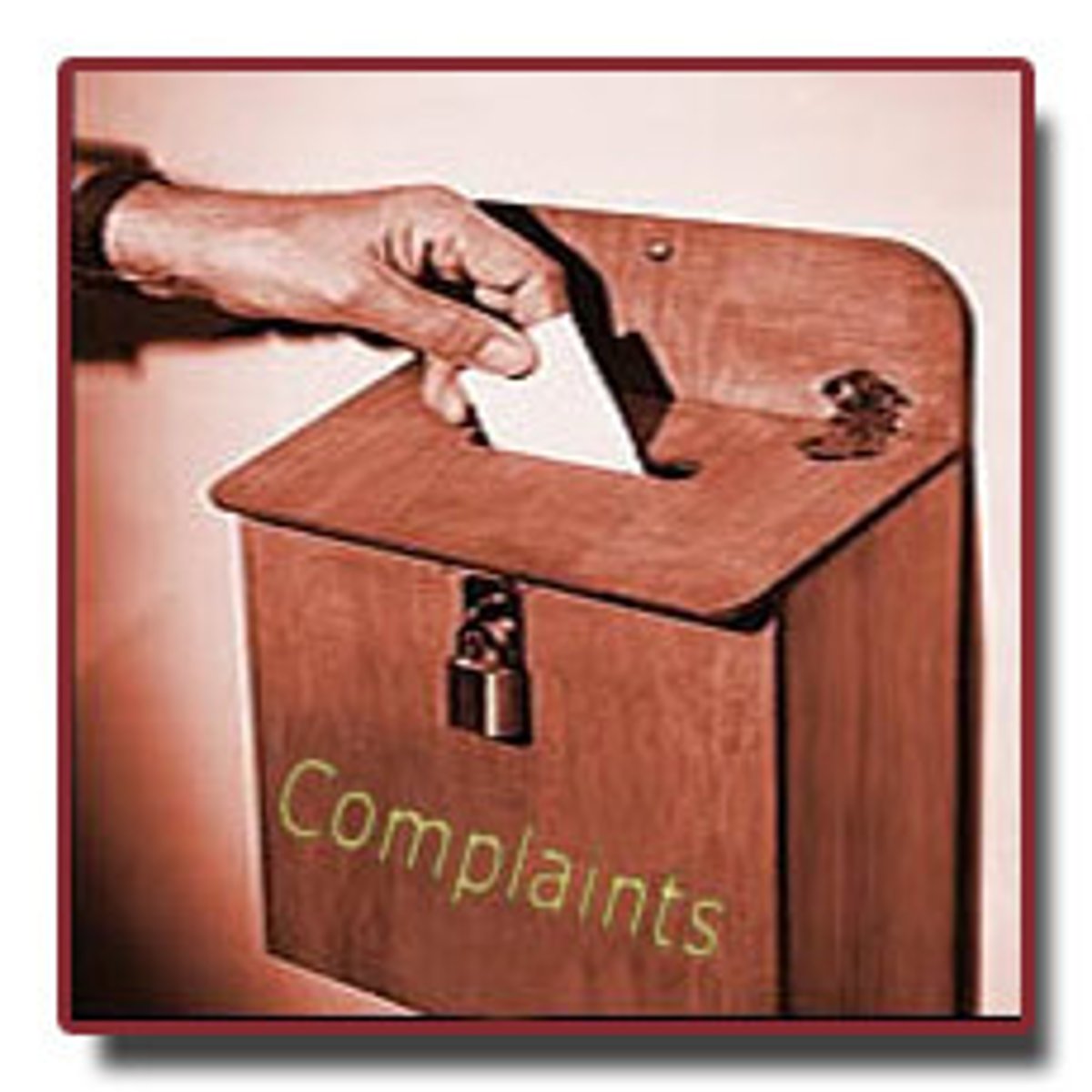 <p>injustice; complaint</p>