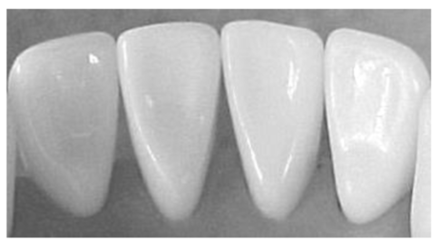 <p>-smoothest</p><p>-very small if present: grooves, pits, ridges</p>