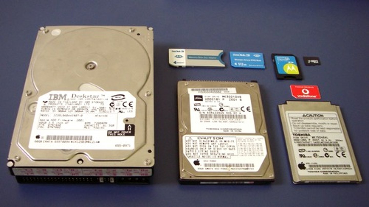 <p>A piece of computer equipment on which information can be stored like a Flash Drive or CD</p>