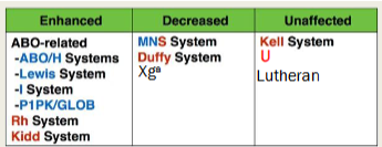 <ul><li><p>MNS system</p></li><li><p>Duffy system</p></li><li><p>Xg<sup>a</sup></p></li></ul><p></p>