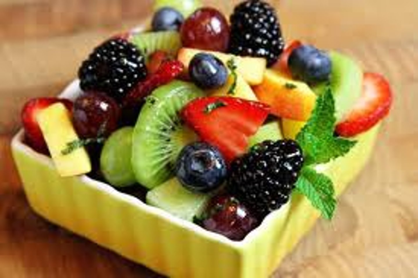 <p>the fruit salad</p>