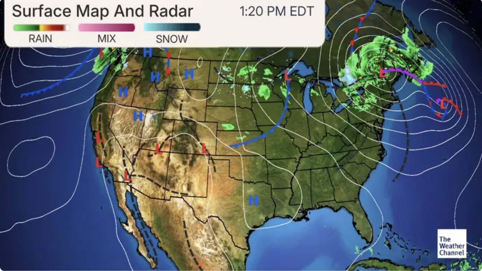 <p>What type of weather is New York currently experiencing? how can you tell?</p>