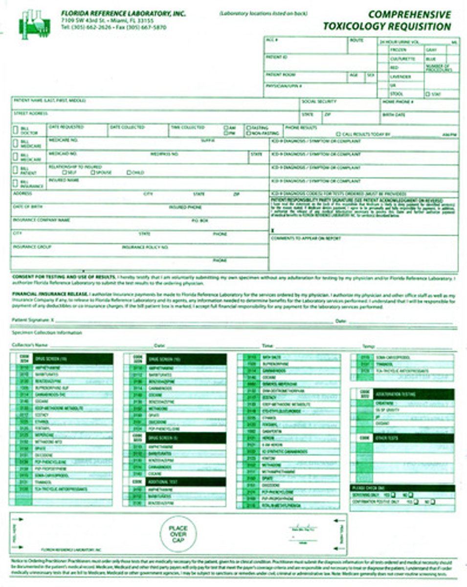 <p>A. CORRECT. The medical assistant should submit a completed requisition form in accordance with the provider's prescription.</p><p>B. Although the medical assistant should provide the patient with post-procedure instructions, it is not part of the specimen handling process.</p><p>C. Storage requirements vary depending on the purpose of the specimen. Refrigeration is not appropriate for all specimens.</p><p>D. Centrifuge requirements vary depending on the purpose of the specimen. It is not appropriate to centrifuge all specimens.</p>
