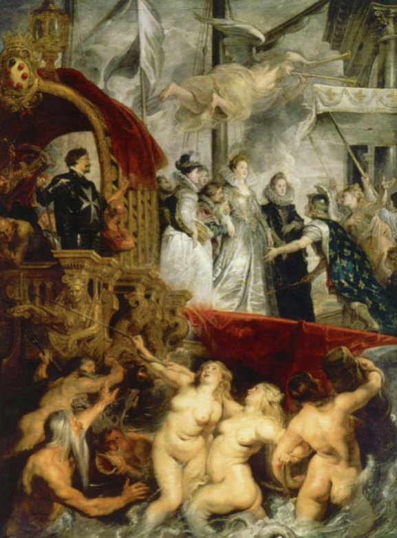 <p>Rubens, Arrival of Marie de’ Medici at Marseilles, 1622–25. From a series of 21 painting</p>