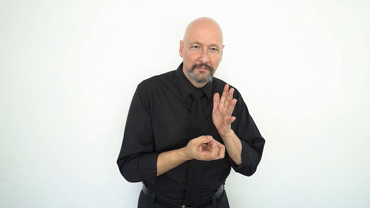 <p>Start the left hand at the top of the palm and make a downward sweeping motion</p>