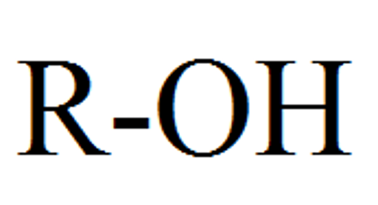 <p>Molecule bonded with hydroxyl group</p>