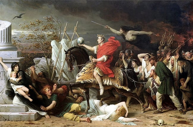 * 54 Crasso, cuando llega a Asia, donde los Partos de Carras, y los vencen. Posteriormente, por ser abusivo cobrando tributos, lo hacen tragar oro.
* 53 Pompeyo, se acerca a los optimates, ya que Cesar regresaría con fama, y habría mucha euforia populista.
* 52 Pompeyo, gobierna cómo cónsul sin colega, aunque Cesar pide ser nombrado en ausencia. El senado, le exige que devuelva las tropas, y regrese a Roma. Cesar ,exige la salida de Pompeyo . El senado determina un Senado Consultum Ultumun contra Cesar.

  \
