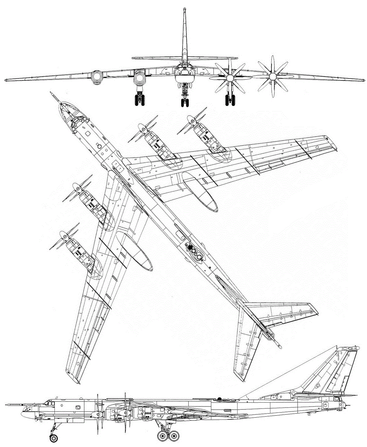 <p>BEAR H, Tu-95, Ту-95, (Nose probe, Inboard engine extended, No tail probe)</p>