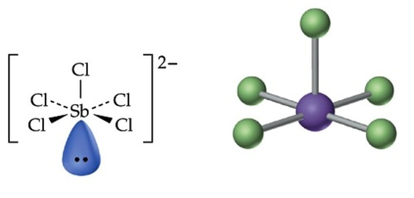 <p>Electron Geometry of SbCl5(2-) is Octahedral. <br><br>Molecular Geometry of SbCl5(2-) is Square Pyramidal.</p>