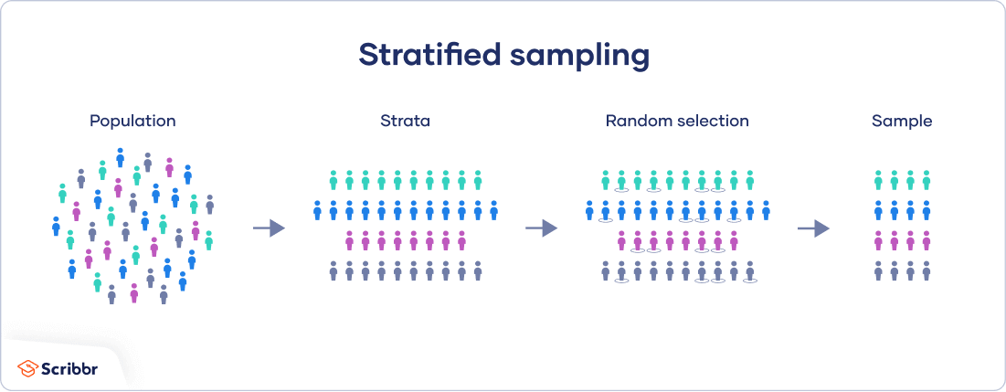 <p><strong>researchers divide subjects into subgroups called strata based on characteristics that they share</strong></p>