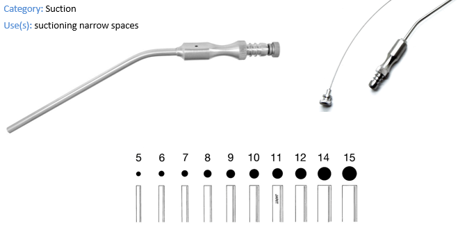 <p>Cat: suction</p><p>Use: suctioning narrow spaces</p>