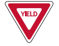 <p>Yield sign</p>