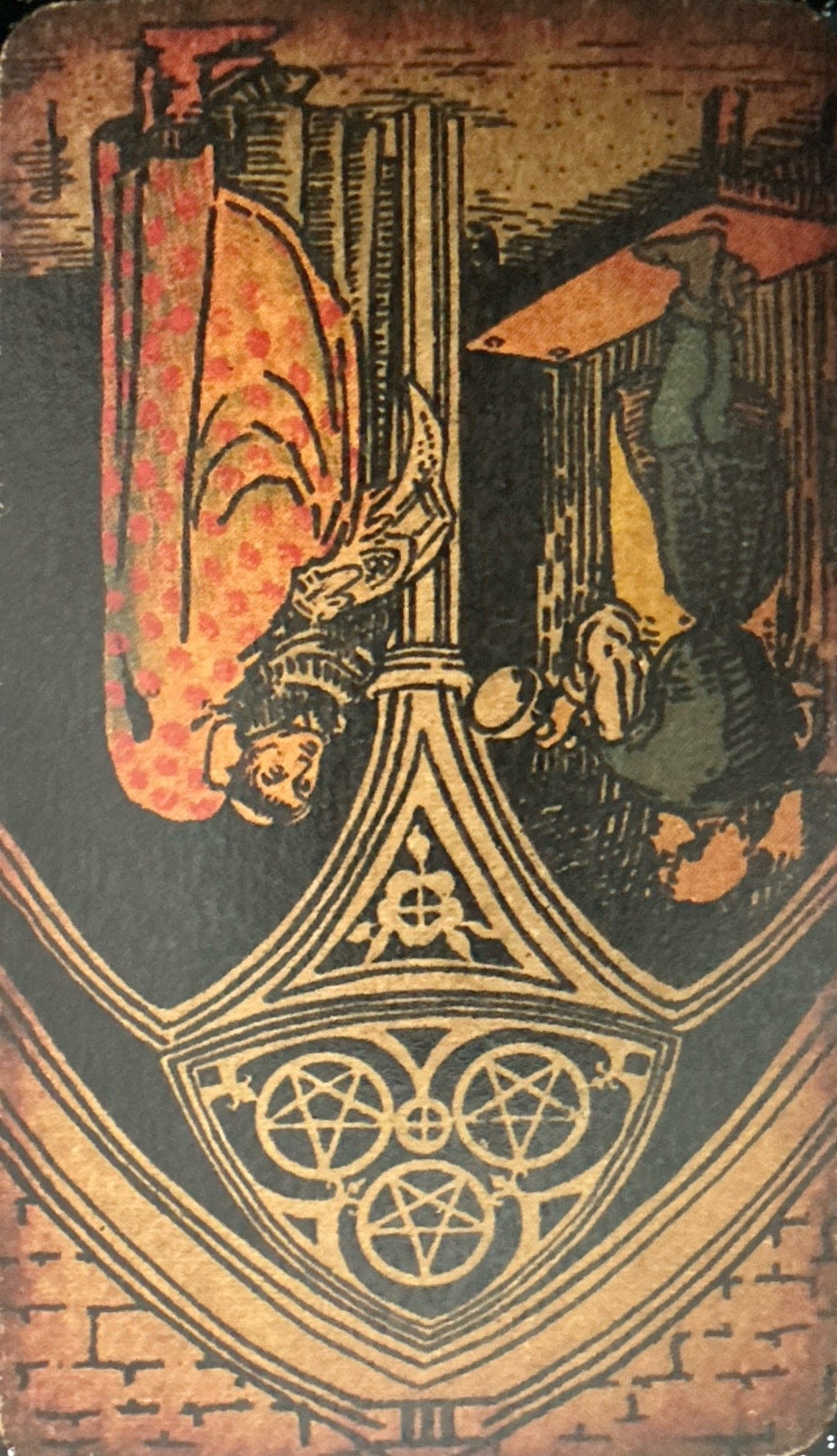 <p>III - Three of Pentacles (Reversed)</p>