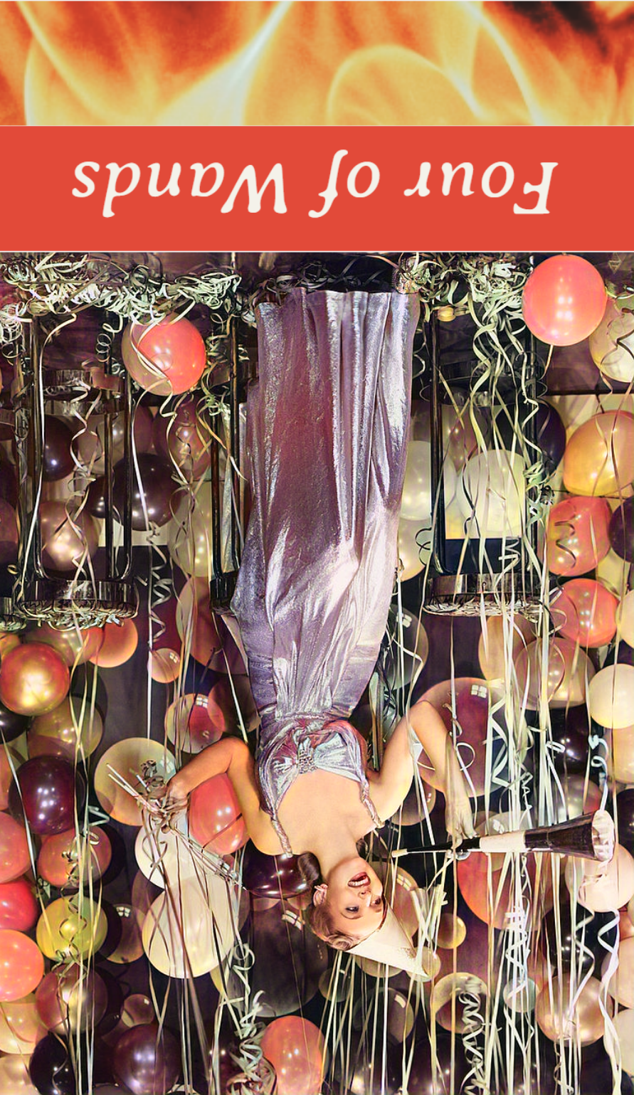 <p>Four of Wands Reversed</p>