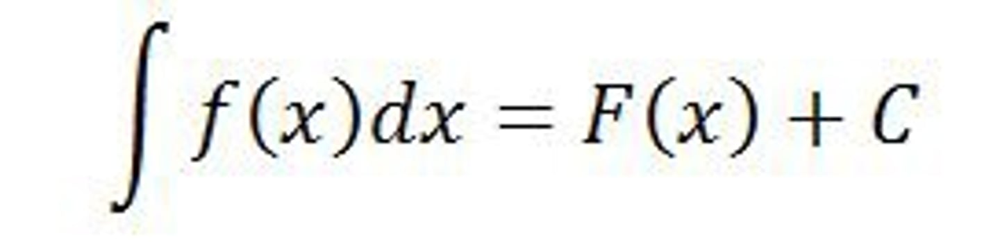 <p>The collection of all antiderivatives of f(x) is the indefinite integral</p>