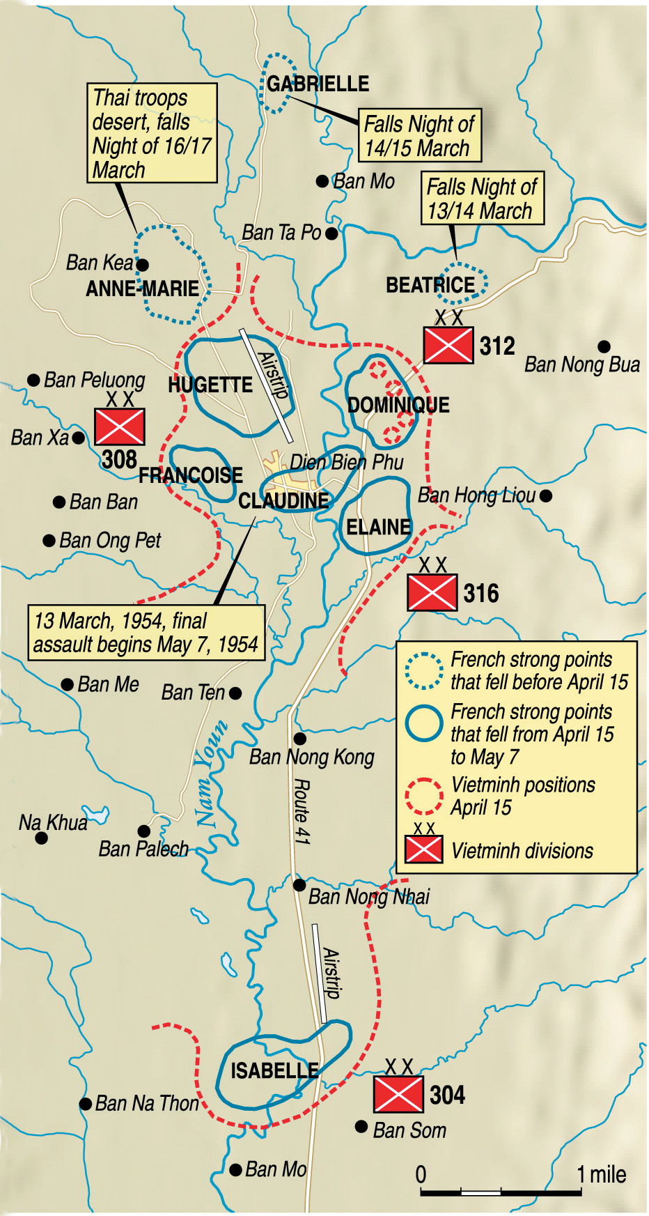 <p>– 1954 battle where Viet Minh forces defeated the French, ending French colonial rule in Indochina.</p>