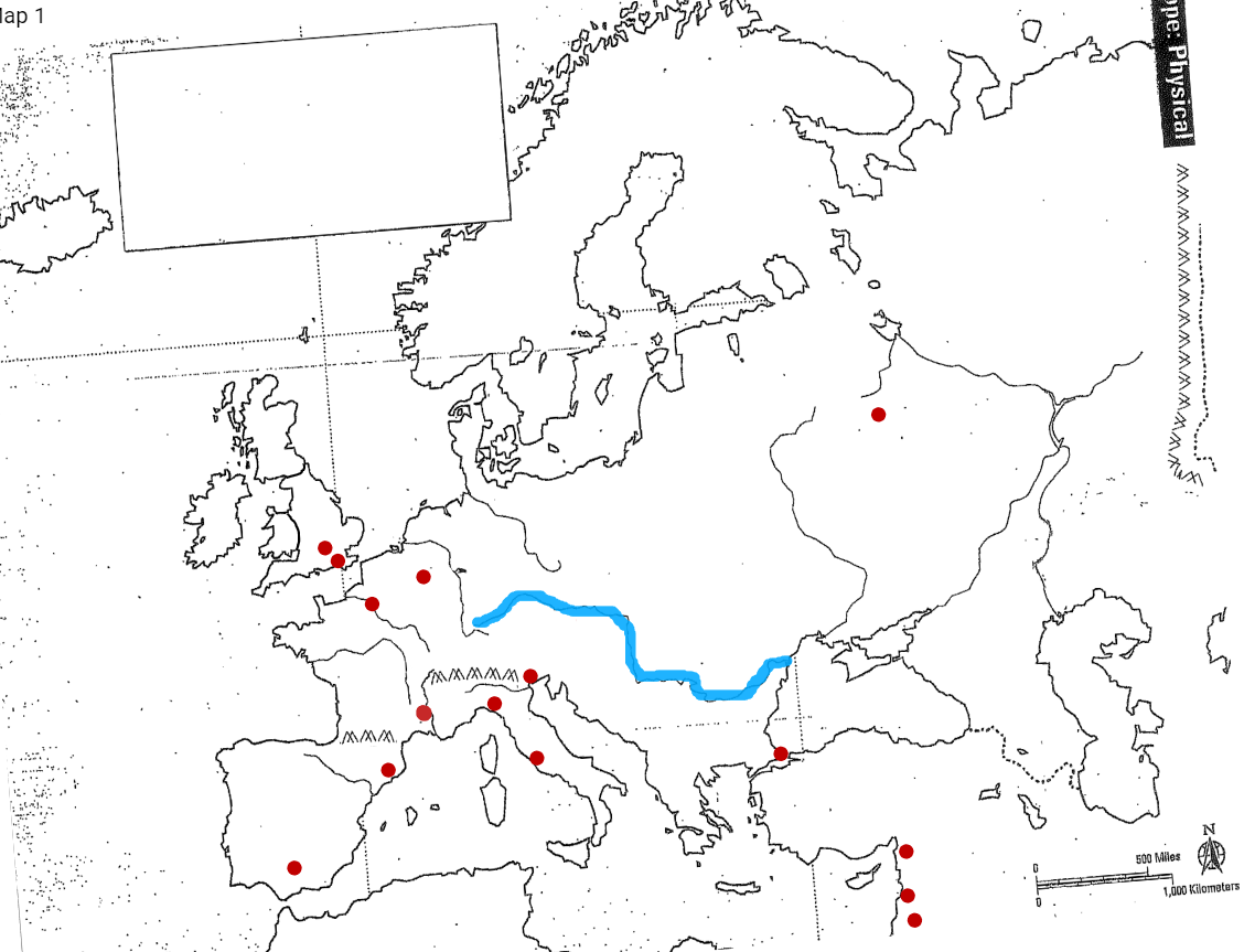 <p>almost touches the Rhine, is horizontal, then drops down and is horizontal again</p>
