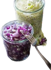 <p>a dish made by preserving cabbage through fermentation, commonly known as kimchi. </p>