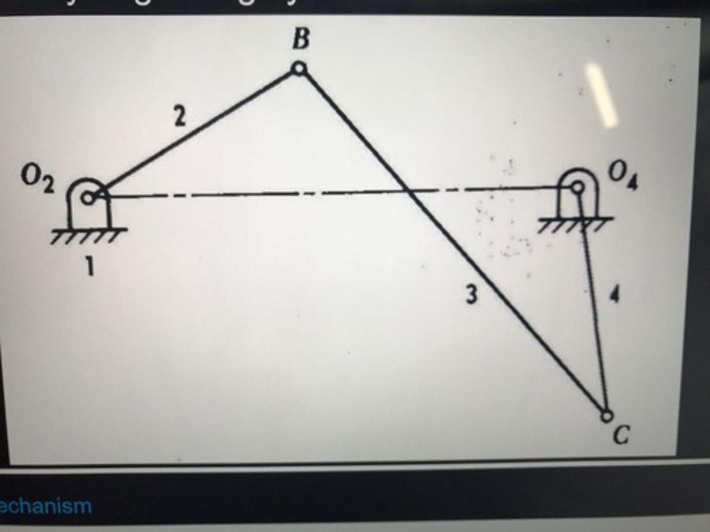 <p>Cranks are = in length but not //; coupler is the length of the mounts of the cranks; approx gear sys</p>