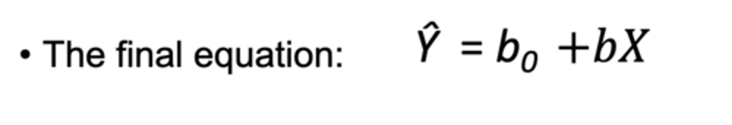 <p>Ŷ = b0 +𝑏𝑋</p>