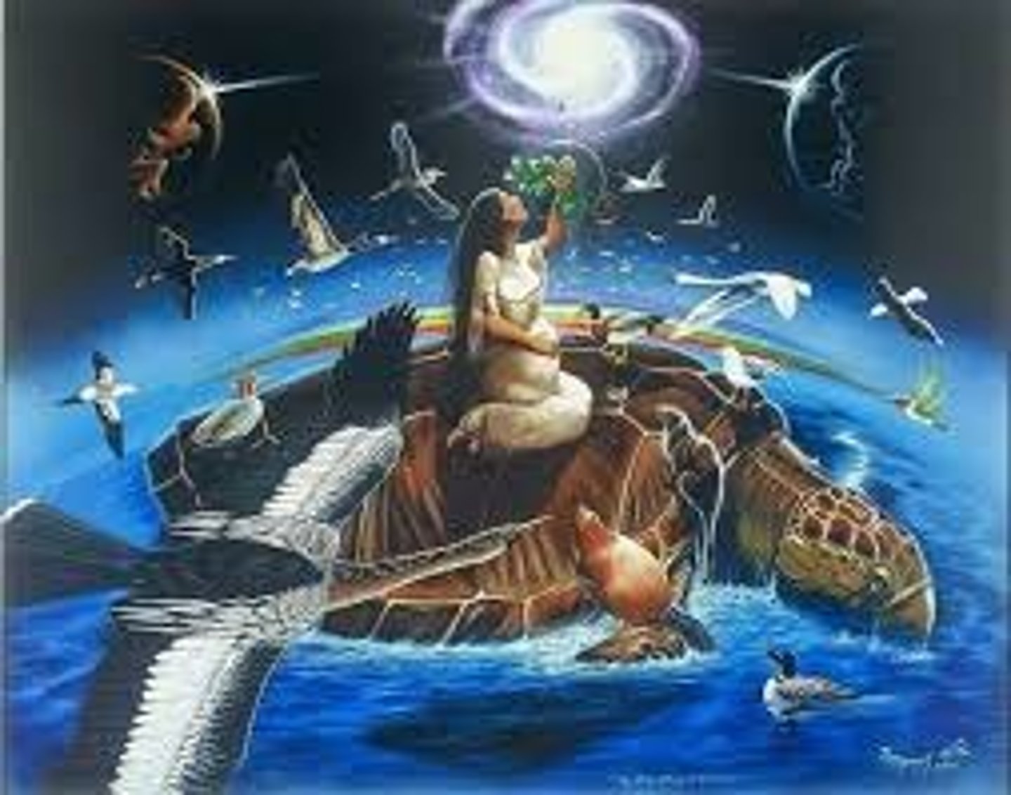 <p>Iroquois creation figure; daughter to Sky Woman; mother to Good Twin and Evil twin</p>