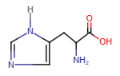 <p>- aromatic ring (imidazole) with 2 nitrogen atoms<br>- side chain with positively charged nitrogen atoms<br></p>