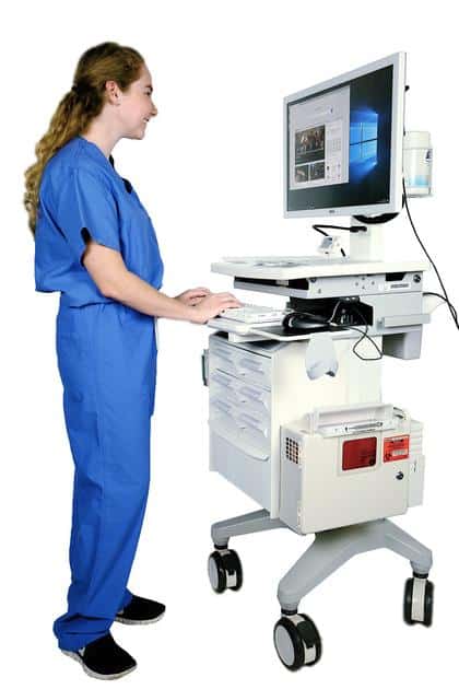 Workstation on wheels is an example of