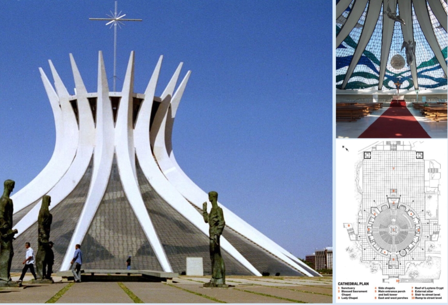 <ul><li><p>Brasilia, Brazil</p></li><li><p>Oscar Niemeyer</p></li><li><p>1970</p></li></ul><p></p>