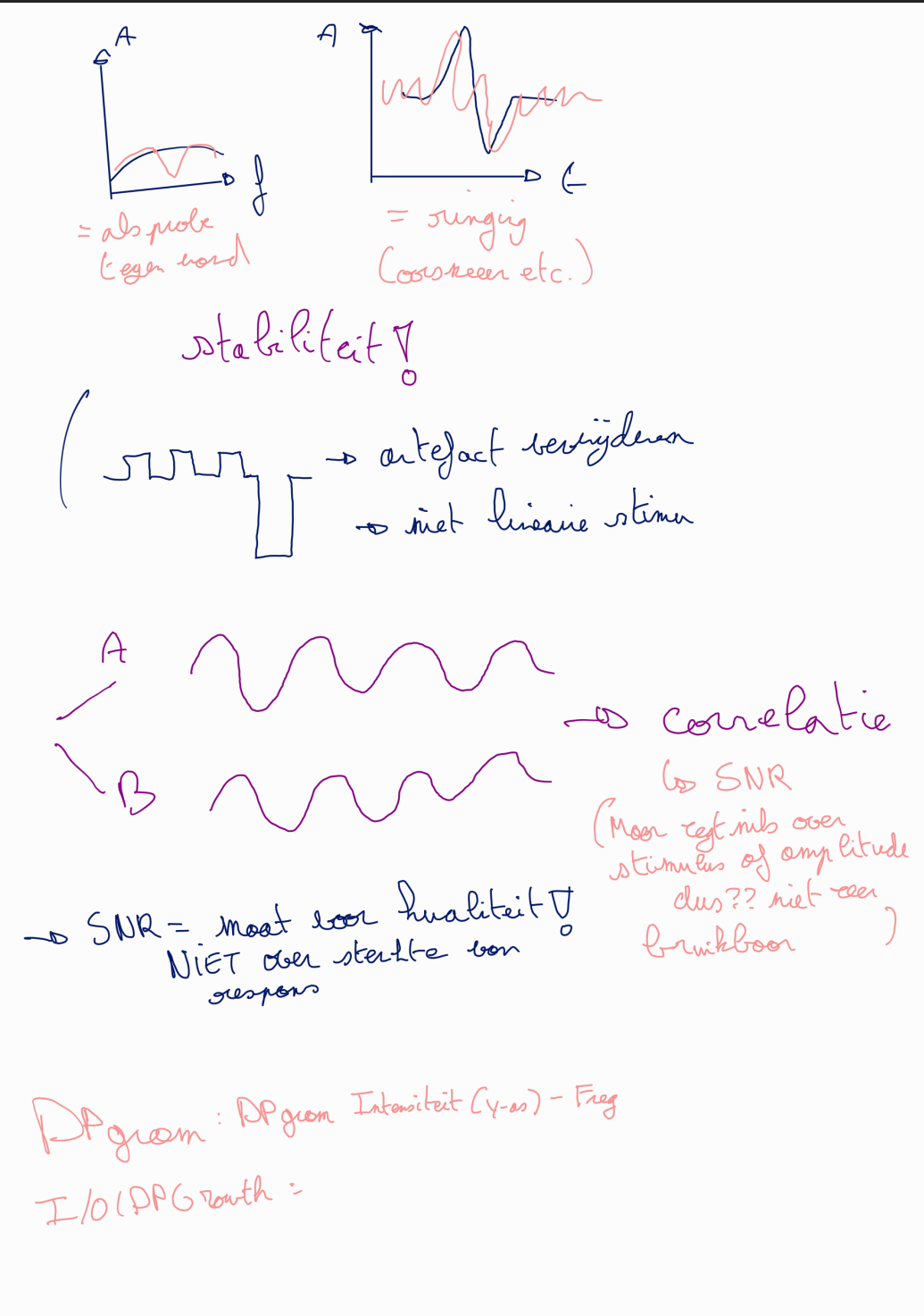 <p><strong>Wanneer zijn TEOAEs aanwezig?</strong><br>• Op een frequentieband bij <strong>band-SNR ≥ 3 dB</strong></p><p><strong>Screeningcriteria:</strong><br>• <strong>Pass:</strong> > 3 banden<br>• <strong>Partial pass:</strong> exact 3 banden<br>• <strong>Fail:</strong> < 3 banden</p><p><strong>Wanneer zijn TEOAEs normaal?</strong><br>• Nagaan op basis van <strong>normwaarden</strong></p>