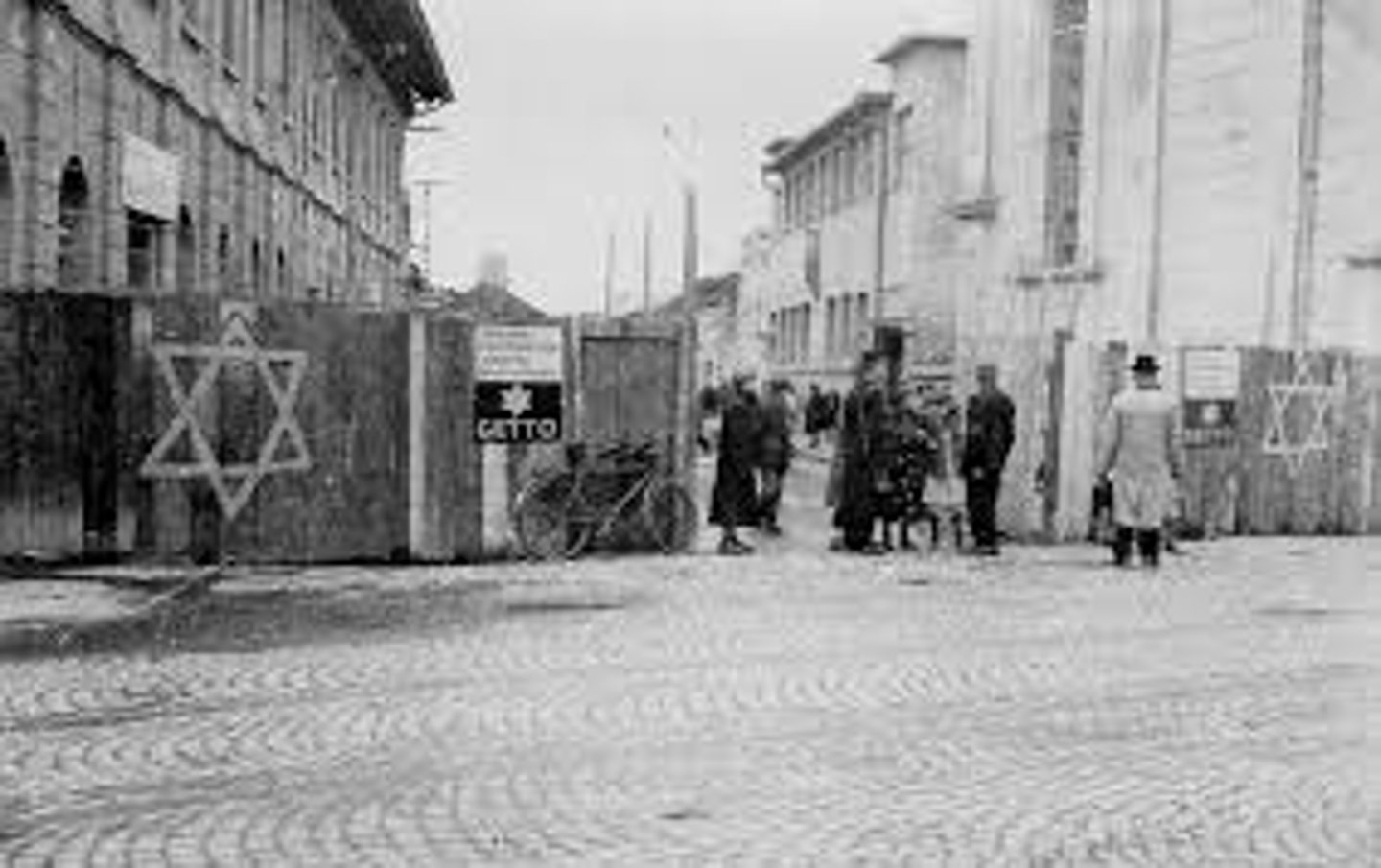 <p>separate section of a city where members of a minority group are forced to live</p>