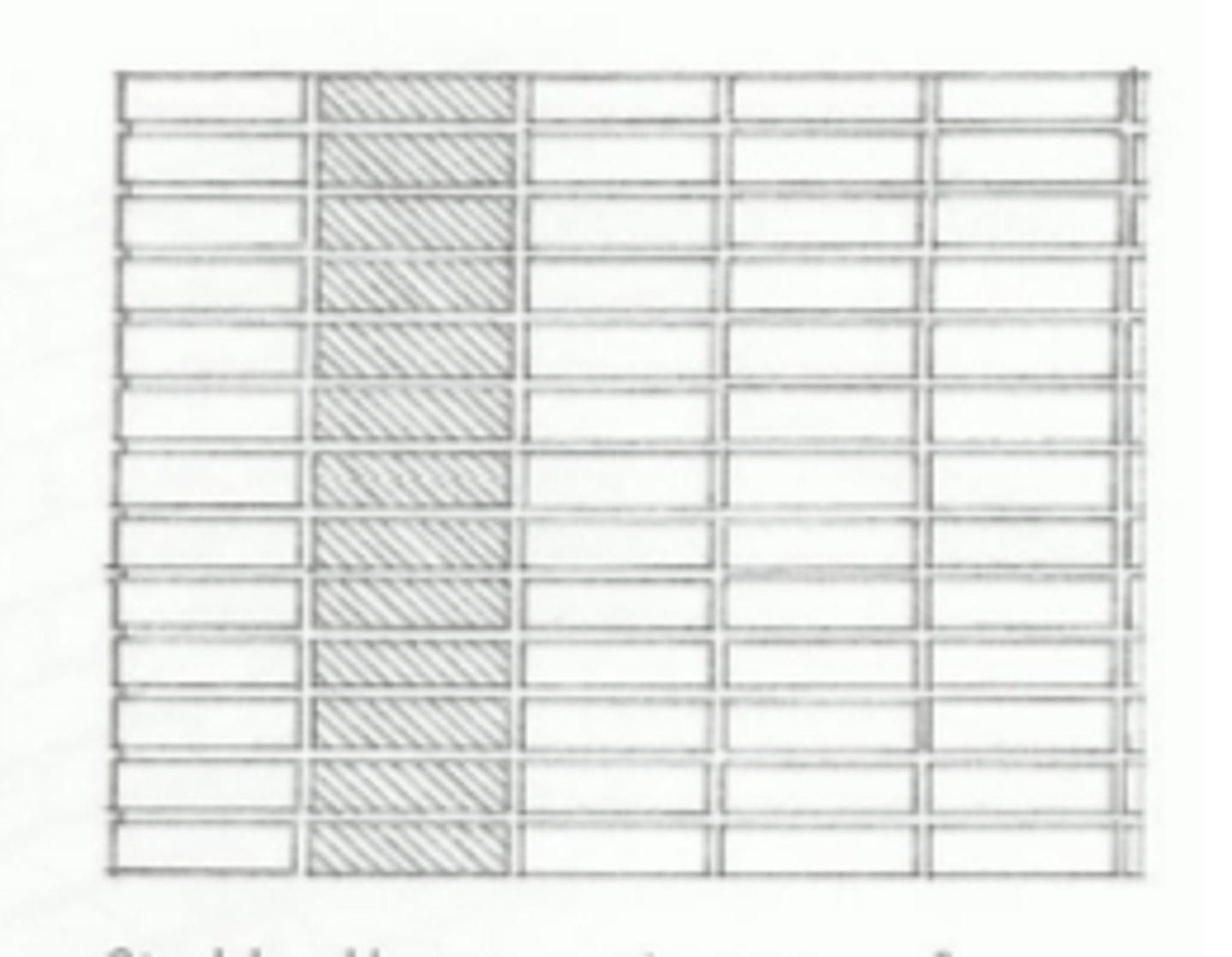 <p>a brickwork or masonry bond having successive courses of stretchers with all head joints aligned vertically</p>