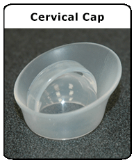 <p>silicone rubber cap that fits tightly around the base of the cervix, serves as a physcial barrier against sperm entering the cervix, with spermicde icnreases its effectivess</p>