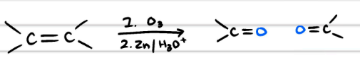 <p>O3, Zn/H3O+</p>
