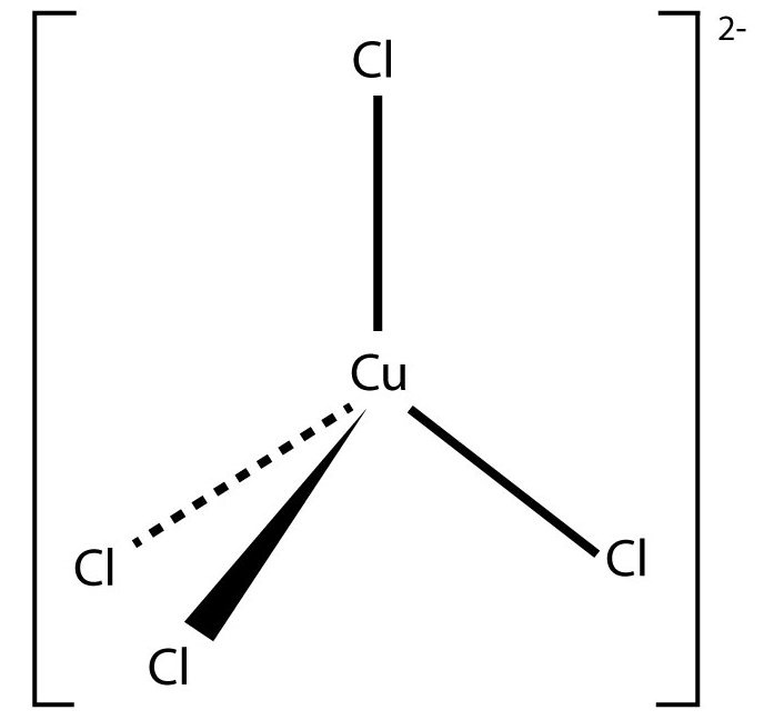 <p><span>Tetrachlorocuprate [CuCl</span><sub>4</sub><span>]</span><sup>2-</sup></p>