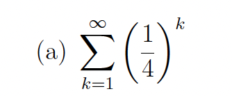 <p><em>In each part, determine whether the series converges or diverges. If the series converges,</em></p><p class="p1"><em>then state its sum.</em></p>