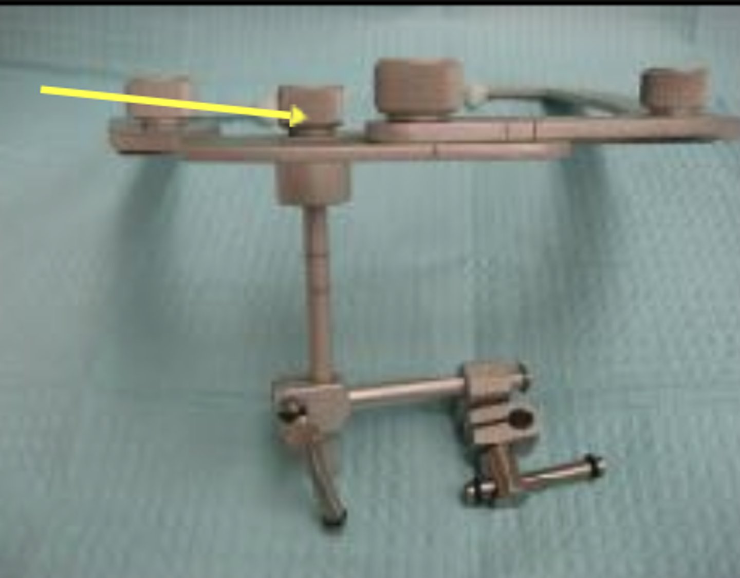 <p>The transfer assembly is attached to the facebow assembly using which component?</p>