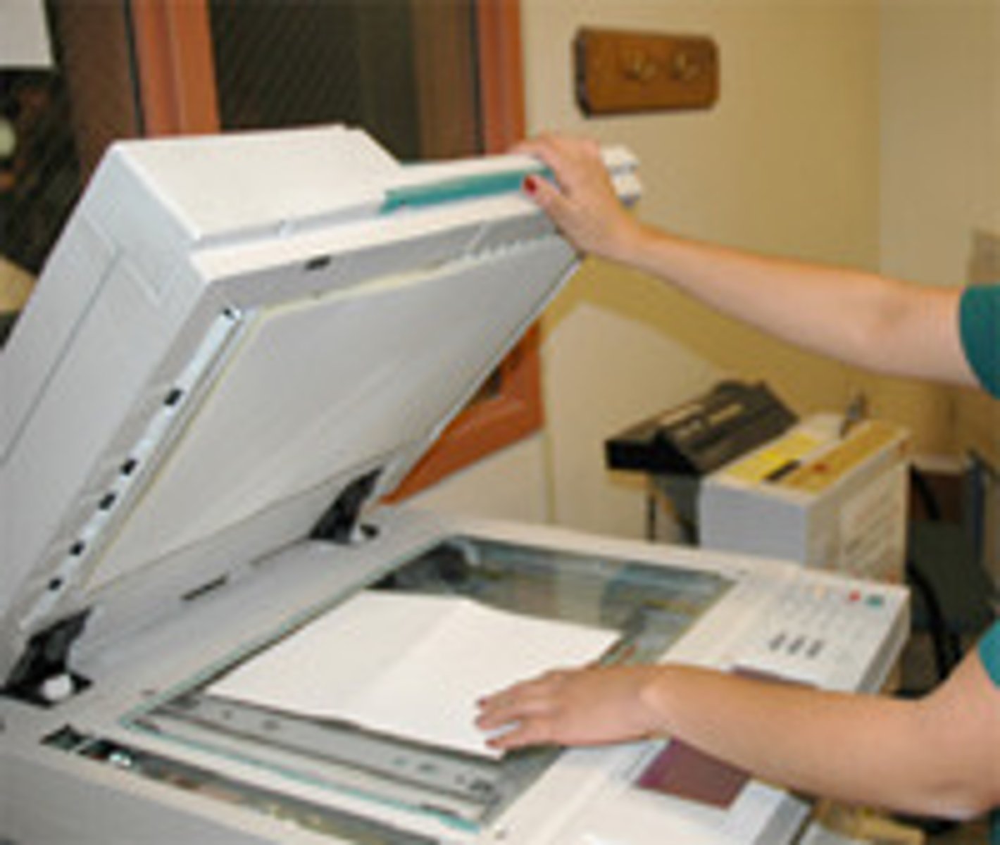 <p>copied, photocopied</p>