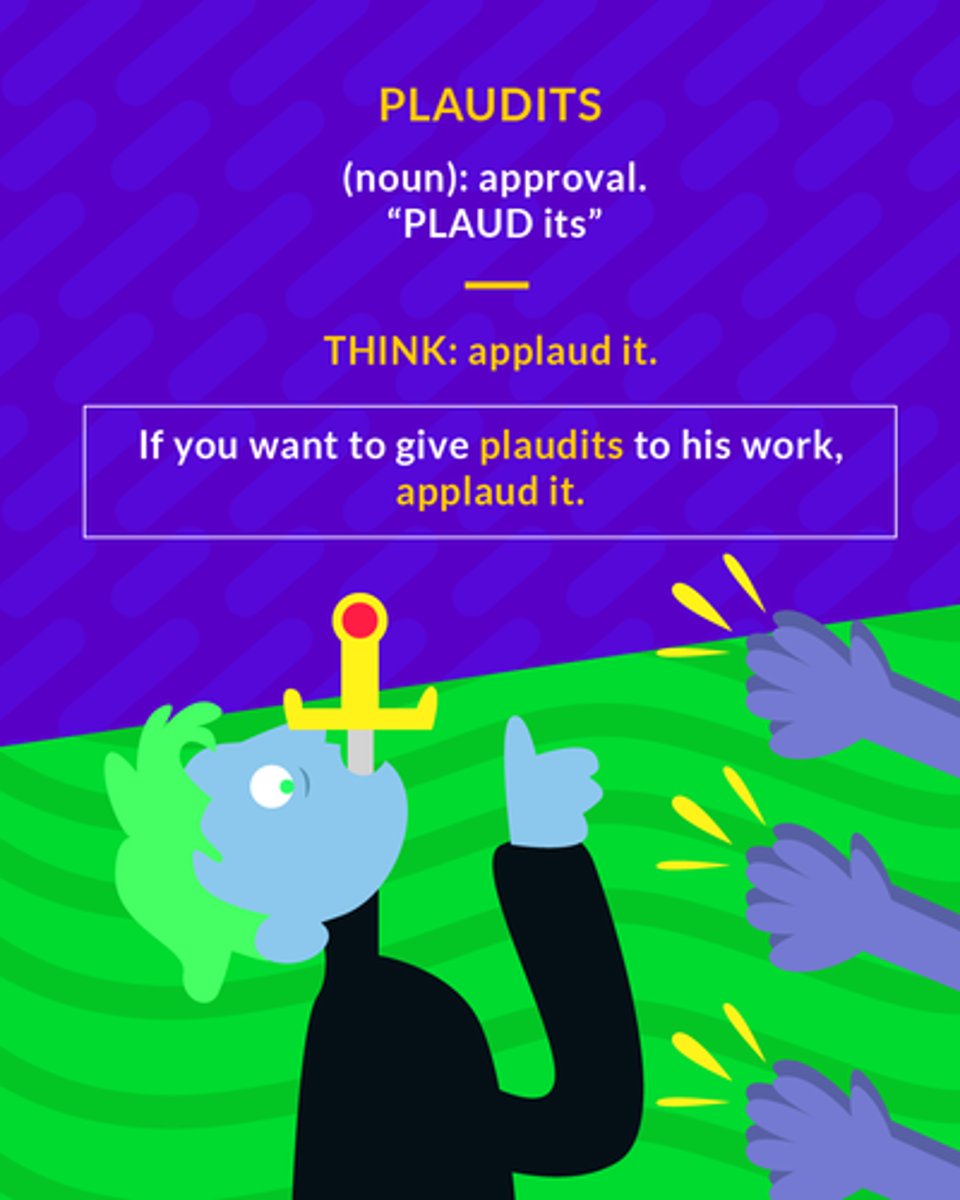 <p>(n. pl.) applause; enthusiastic praise or approval</p>