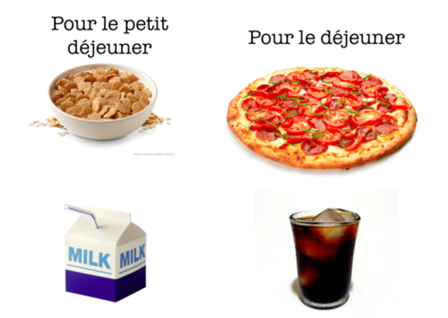 <p>For__________________, I eat ______________ and I drink _________________</p>