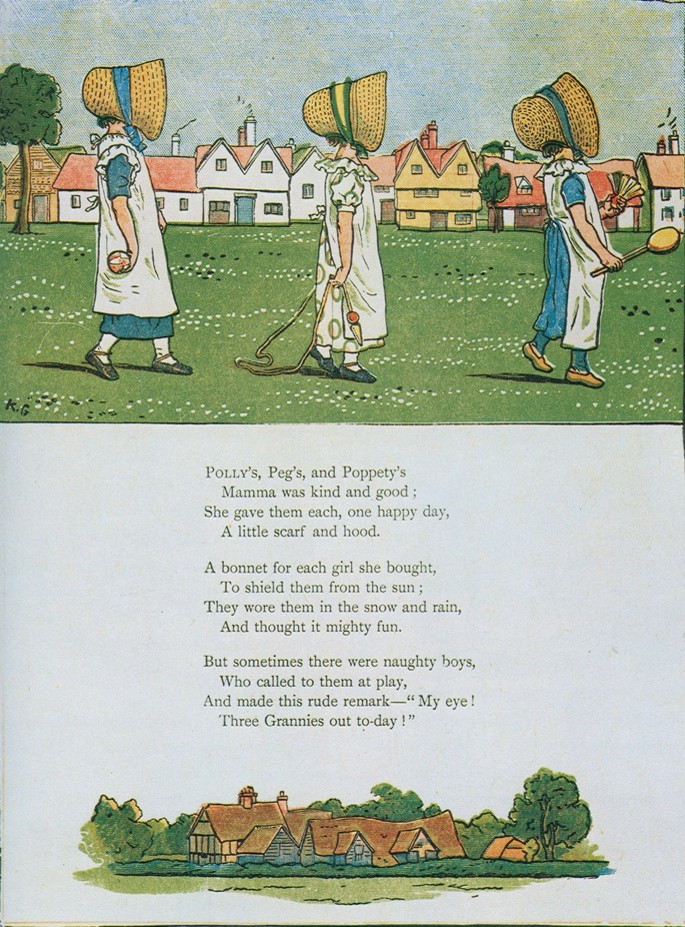 <p>Kate Greenaway — <em>Page from Under the Willow</em></p>
