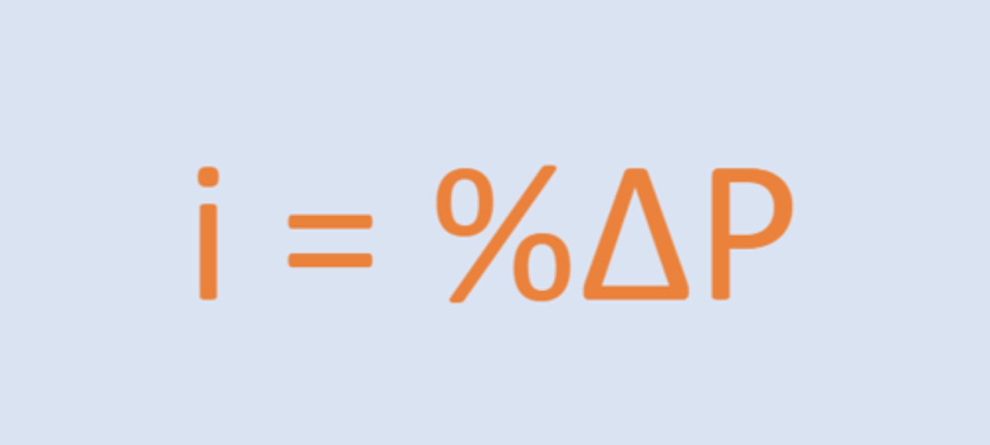 <p>growth rate of overall price level in an economy</p>