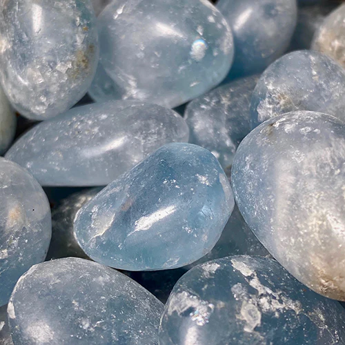 <p>Usually a soft, translucent white or blue.</p>