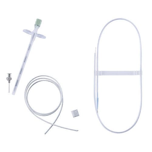 <p>Medical supplies used to collect cerebrospinal fluid from the subarachnoid space, often utilized in diagnosing neurological conditions or relieving pressure. </p>