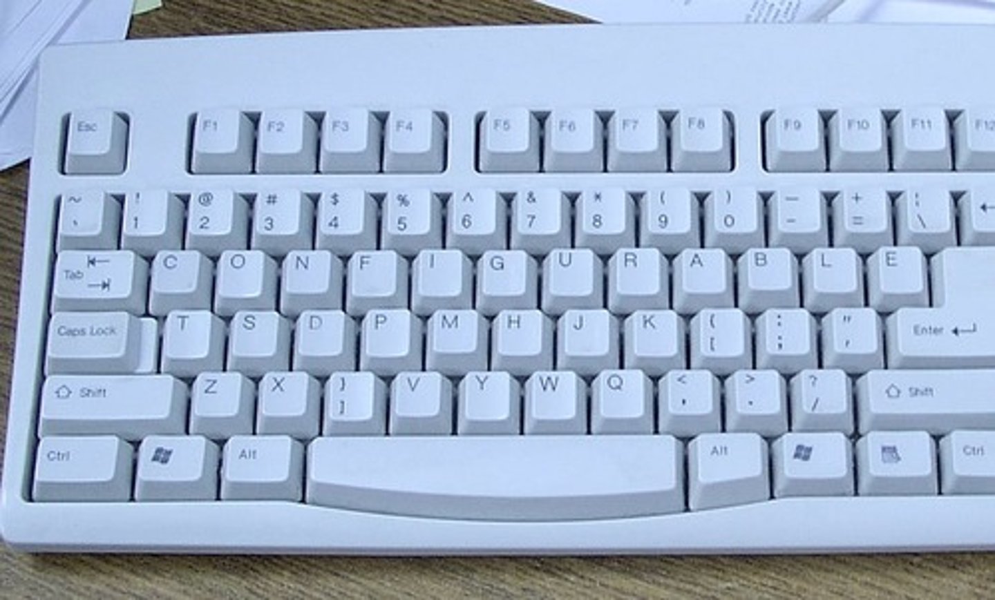 <p>the keyboard (the keys)</p>