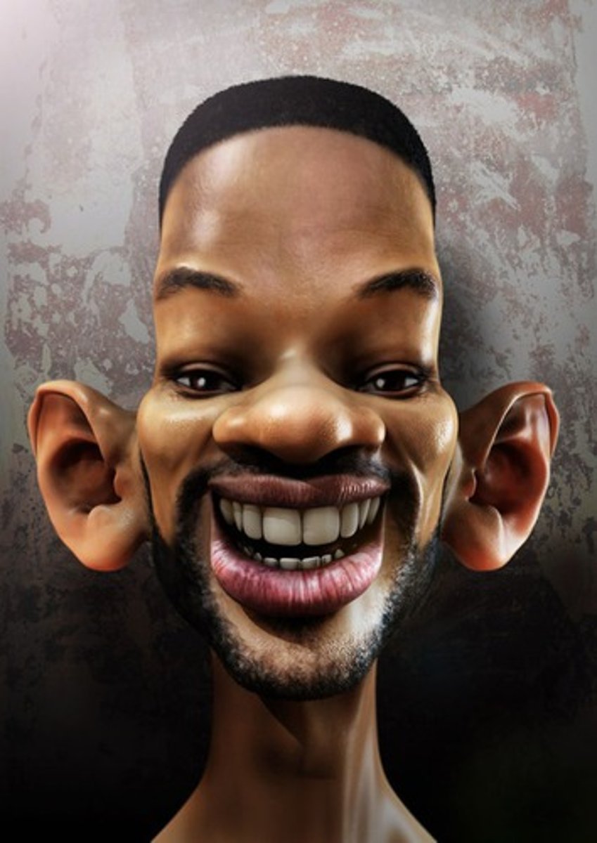 <p>(n.) a representation in which the subject's characteristic features are deliberately exaggerated;</p><p>(v.) to present someone or something in a deliberately distorted way</p><p>Synonyms: cartoon, burlesque, lampoon</p>