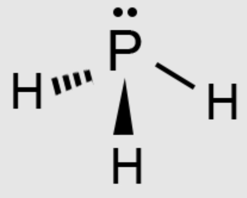 <p>The shape of a polar molecule where a central atom is bonded to three other atoms and has one lone pair.</p>