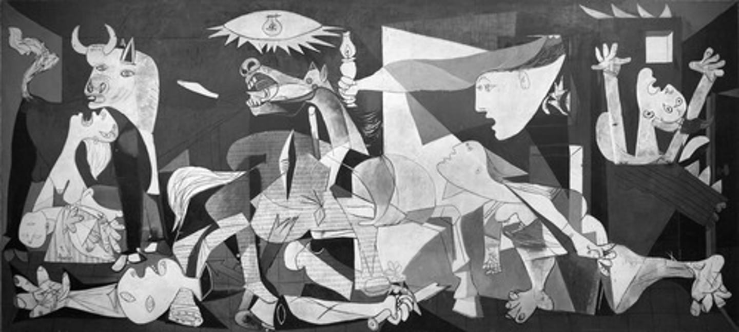 <p>A major show of contemporary art that takes place every other year in various venues throughout the city of Venice; begun in 1895<br><br>*Guernica was exhibited at the Venice Biennale in 1937</p>