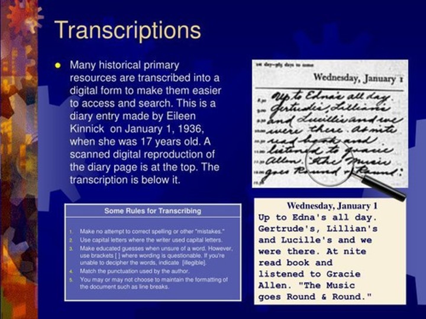 <p>Primary sources are first-hand pieces of evidence created by people who experienced the events described.</p>