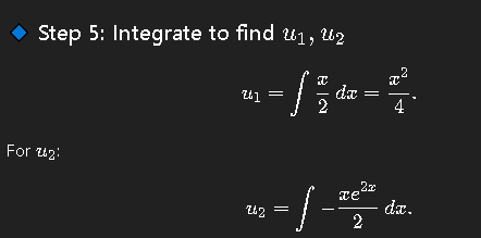 <p>solve for C1 and C2, and plug in</p>